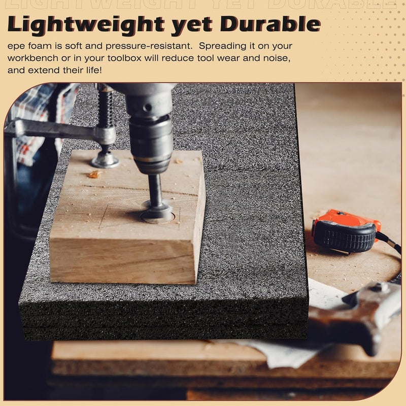 Pangda 2 Pcs Crawlspace Vent Foam DIY 8.25" x 16.25" Polyethylene Foam Block Sheet for Shipping, Packing, Tools, Crafts, Moving, Cases and Toolbox Storage - Image 5